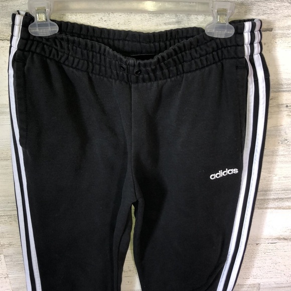 Adidas sweatpants 3 stripped pants size large black and white adidas joggers​​ - Picture 2 of 4